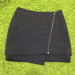 H&M Double Hem Asymmetric Zipper Detail Skirt